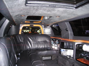 Interior of limousine