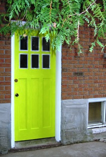 Front door painted