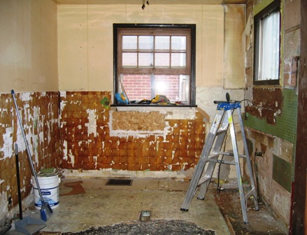 The kitchen during renovations