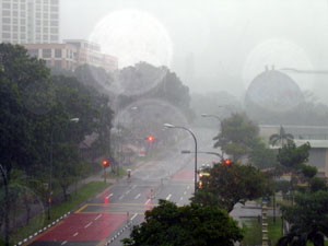 Thunderstorm in Singapore