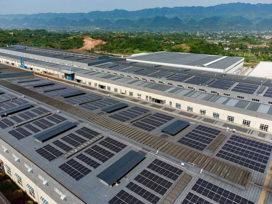 台安城建集团1300KWp屋顶分布式光伏发电项目