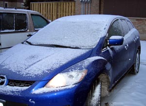 Mazda CX7 in the snow