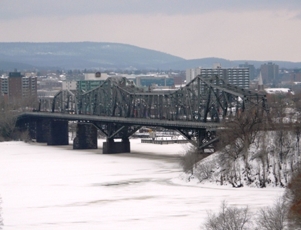 Frozen river in Ottawa