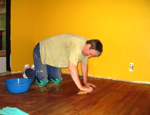 Restoring the wooden floors